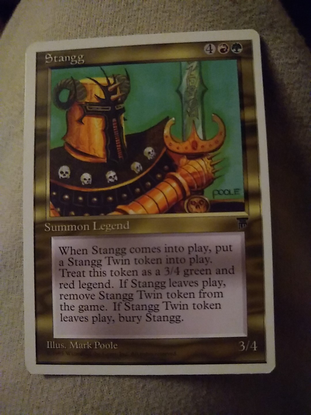 Stangg MTG Chronicles Edit Magic 1995 Vtg CCG TCG NM+