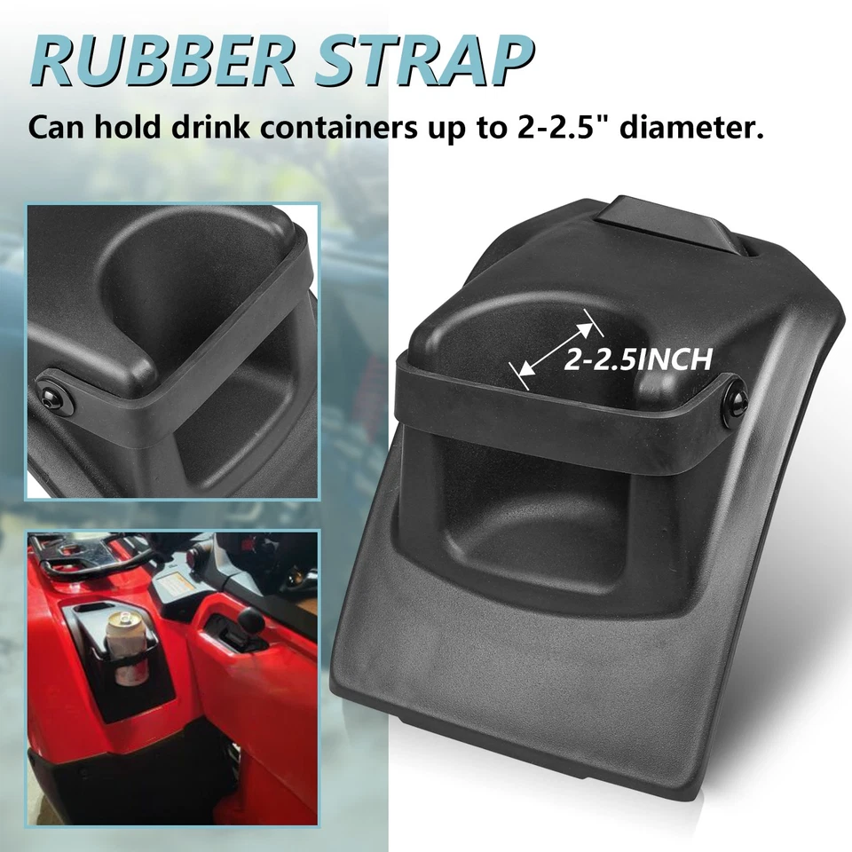 for 2014-25 Honda Foreman Rubicon 500 Fender Water Bottle Cup Holder Storage Box - Image 2 of 4