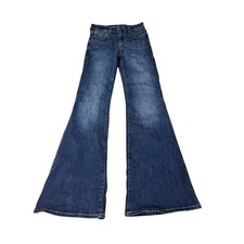 American Eagle Super High-Rise Flare Jeans Dark Wash Next Level Size 0 R W26 L31