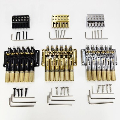 Guitar metal fixed brass 6-string bridge tailpiece