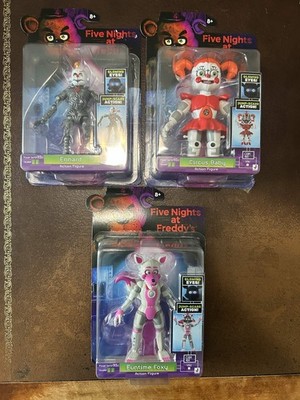 FNAF Five Nights at Freddy's Jazwares Ennard, Funtime Foxy, Circus Baby Figures