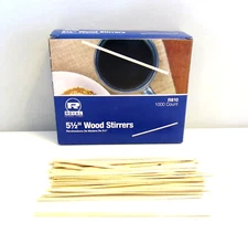 1000 WOOD COFFEE STIRRERS 5.5" STIR WOODEN CRAFT POPSICLE CUPCAKE STICKS