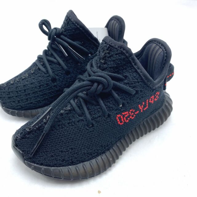 yeezy black and red