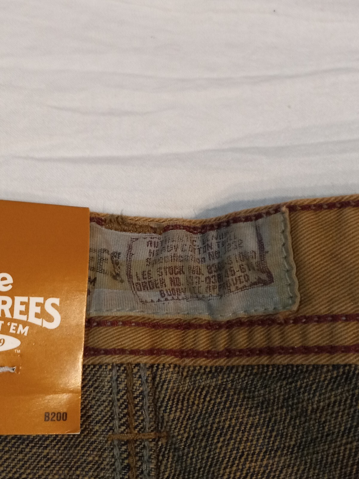 Fit 32x28 2003 LEE DUNGAREES HUSKY Carpenter Jeans Vintage Wide Leg Y2K