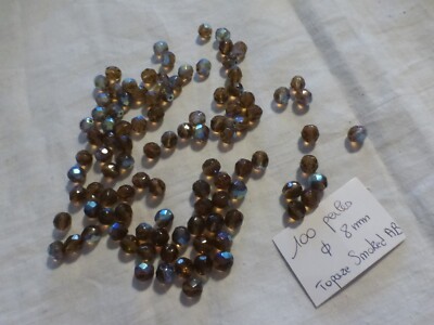 100 Perles Facettées En Cristal De Bohême 3 Mm - Cristal AB Pour Création Bijoux