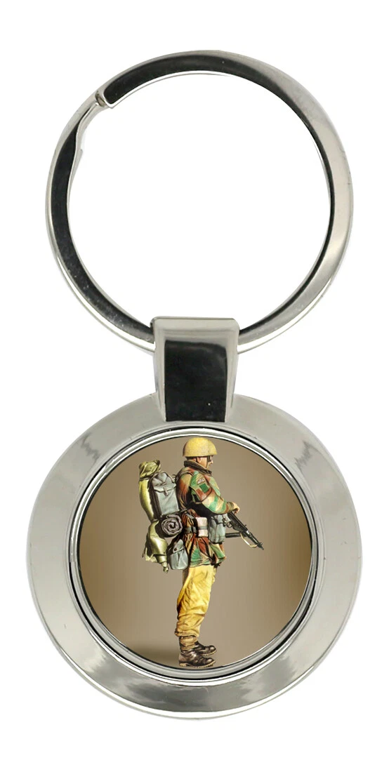 Paratrooper Arnhem 1944 Illustration Key Ring
