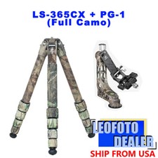 Leofoto LS-365CX  PG-1 Full Camo Version Ranger Series Tripod andGimbal Head