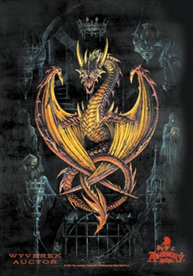 Alchemy Gothic Wyverex Auctor Textil Poster Flagge