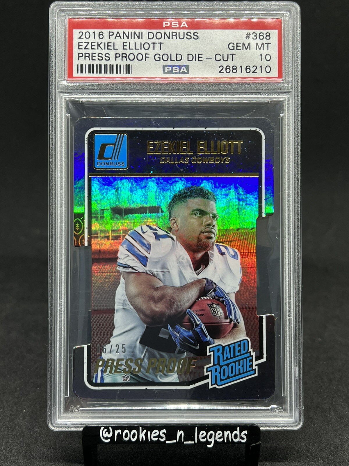 Ezekiel Elliott Panini Donruss #368 Press Proof Gold Die-Cut
