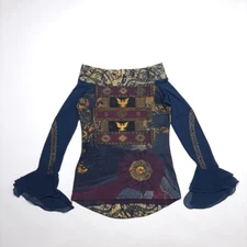 Save The Queen Vintage Women's Blouse Mesh Top Size S-M