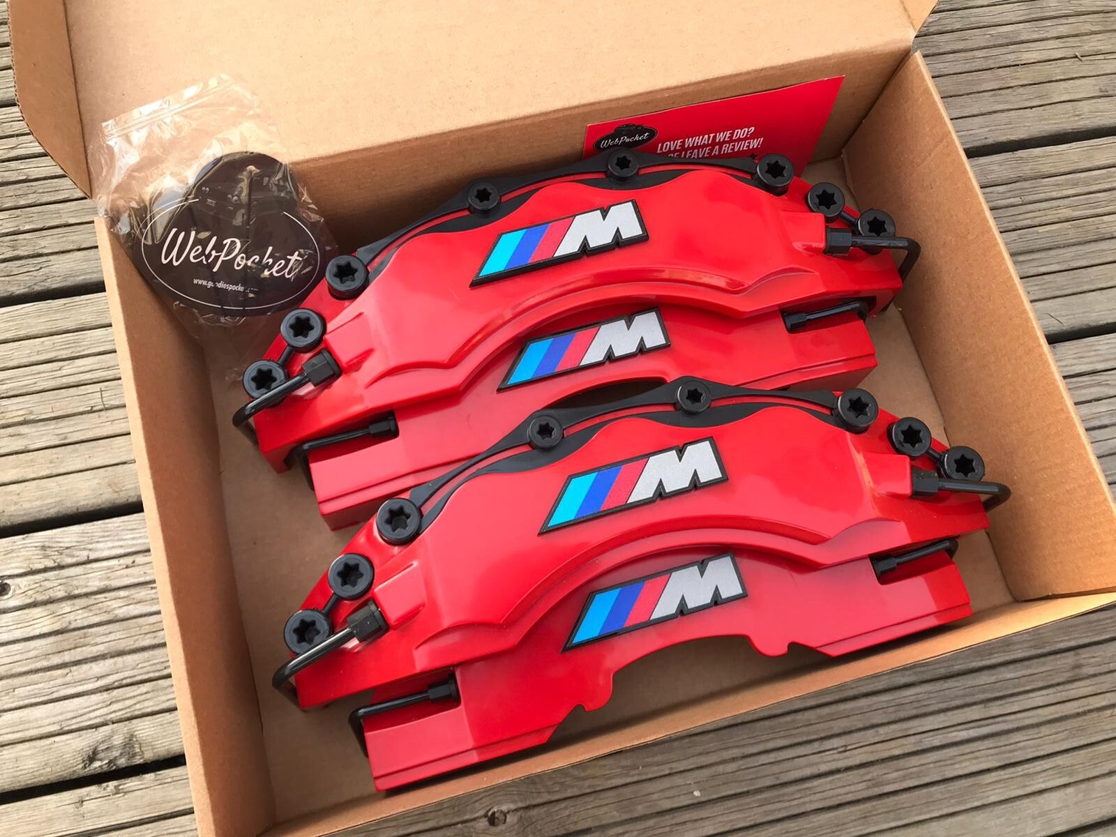 4 Pc for BMW Brake Caliper Covers Red E30 E36 E46 E39 E90 E91 E92 E60