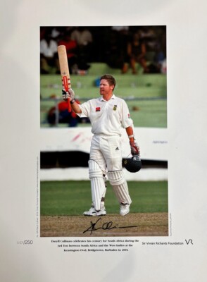 Daryll Cullinan SIGNIERTES Cricket großes Foto Autogramm 22 x 16 Zoll Südafrika mit Echtheitszertifikat