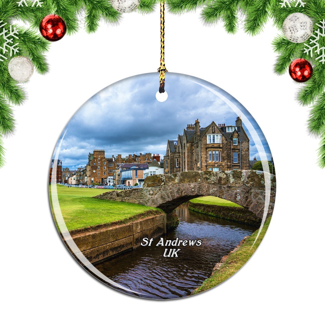 UK England Swilcan Bridge St Andrews Christmas ornament travel souvenir gift