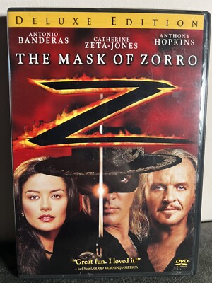 The Mask of Zorro (DVD, 1998) Anthony Hopkins, Antonio Banderas