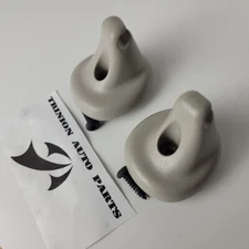 2005-2007 Chevrolet Chevy Trailblazer Sun Visor Clip Gray with Screws Set of 2