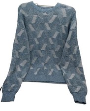 JT Beckett Men  s Size XL Blue Geometric Pullover Sweater