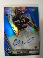 2019 Bowman's Best Of '19 Blue Refractor Eloy Jimenez RC Auto #/150