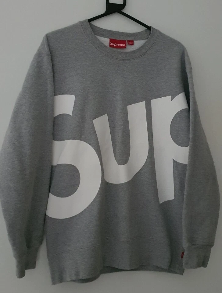 SS13 Supreme SUP col rond taille L grand sweat vintage rare 2013 pull
