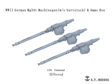 ET 1/35 P35-216 WWII German Mg34t Machinegun w/o Buttstock 3D Printed 