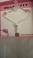 Hello Kitty Bracelet Rhinestone Silver Sanrio NEW