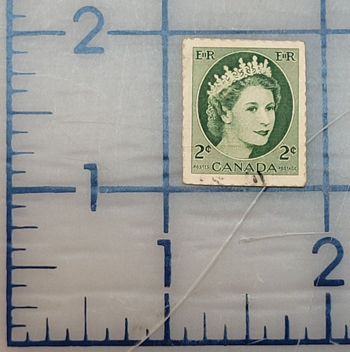 Canada affrancatura ~ Regina Elisabetta II ~ francobollo verde 2 ¢ ~ annullato/inviato ~ 04 - Foto 6 di 6