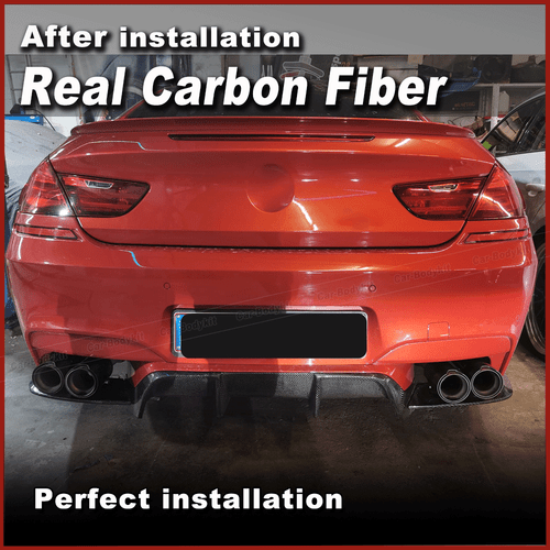 Carbon Frontspoiler Frontlippe Heckdiffusor Bodylit Passt für BMW F06 F12 F13 M6 - Picture 8 of 13