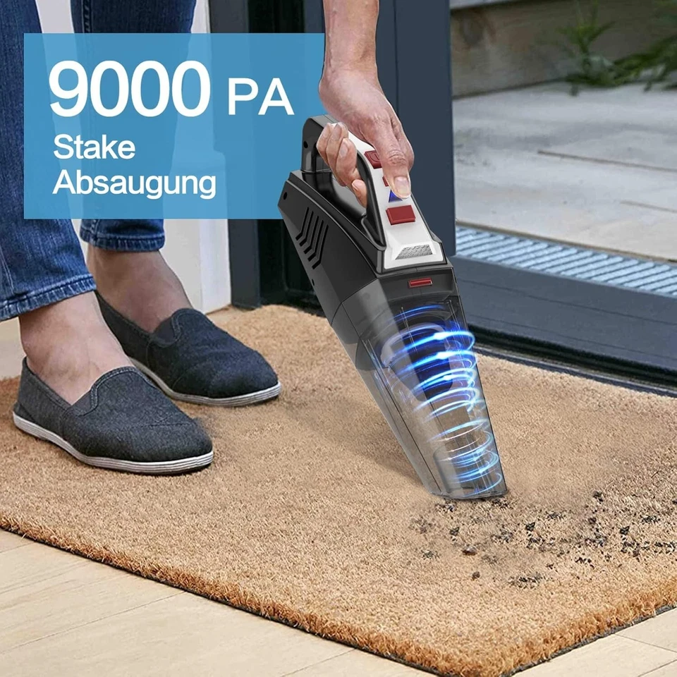 Hihhy H-306 Akku Handstaubsauger,  9000 Pa Akku, LED Licht, 120W Schnellladung - Bild 2 von 4