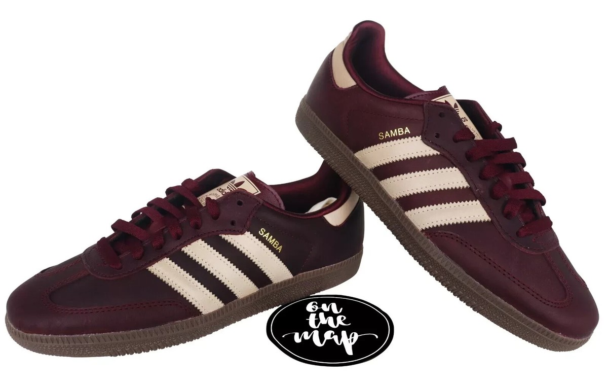 adidas samba OG IF7004 マルーン IF7004 adidas Originals Samba OG Maroon Crystal Sand Gold Metallic