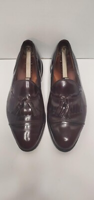 Allen Edmonds Dalton Burgundy Tassel Kiltie Loafers 8 | eBay display picture 1