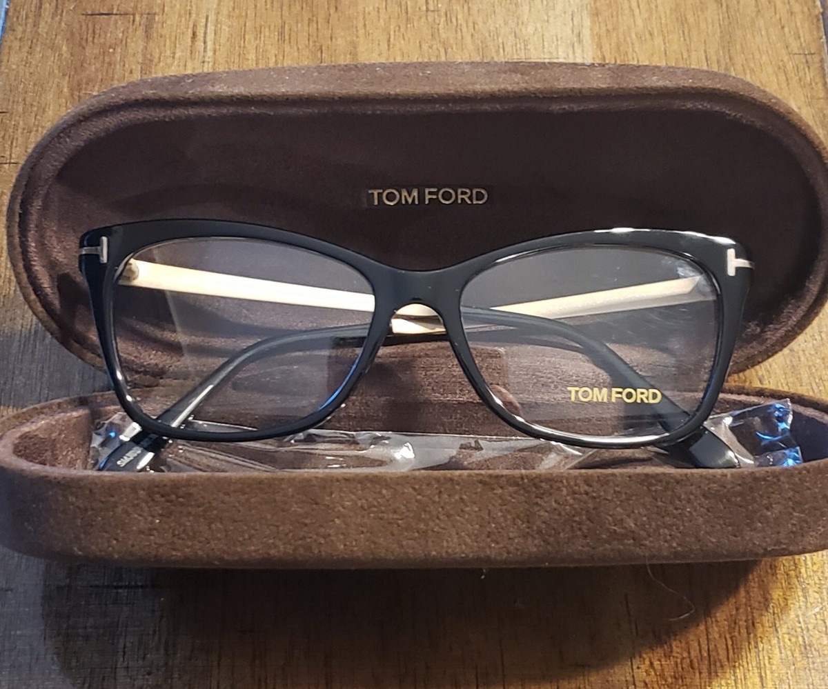 Tom Ford TF5353 001 Shiny Black Rose Gold 54 mm Demo Lens