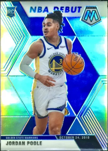 2019-20 Panini Mosaic Jordan Poole Silver Prizm Rookie RC Golden State Warriors