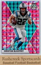2020 Panini Mosaic #36 Christian McCaffrey Panthers Prizm Camo Pink