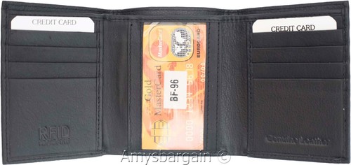 Men's RFID Wallet Genuine Leather Trifold Wallet 2 billfold Brnd New in Box RFID - Bild 7 von 12