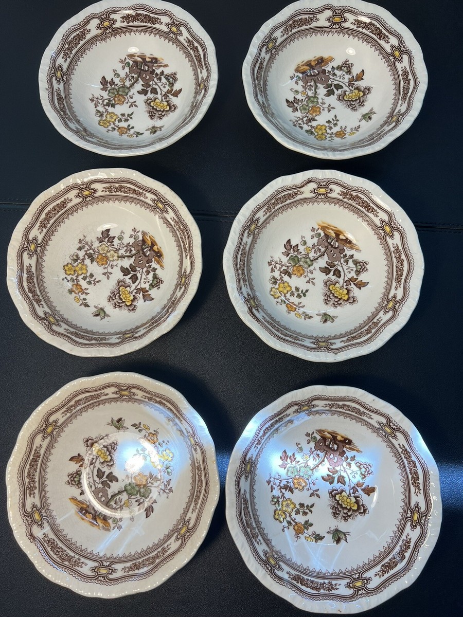 Mason's Ironstone China Vintage 1950s 6 “Manchu Brown
