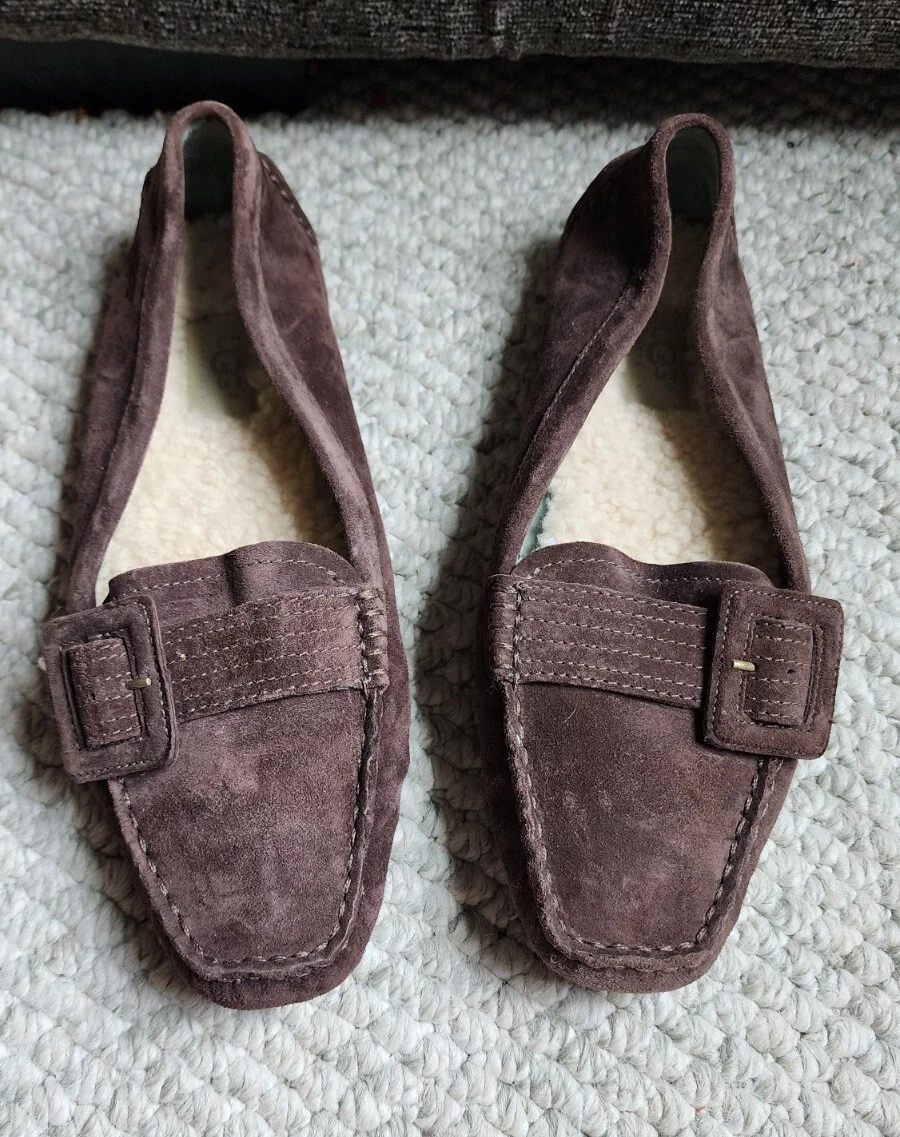 UGG Retreat 5767 mocassino marrone pelle scamosciata foderato shearling donna 8