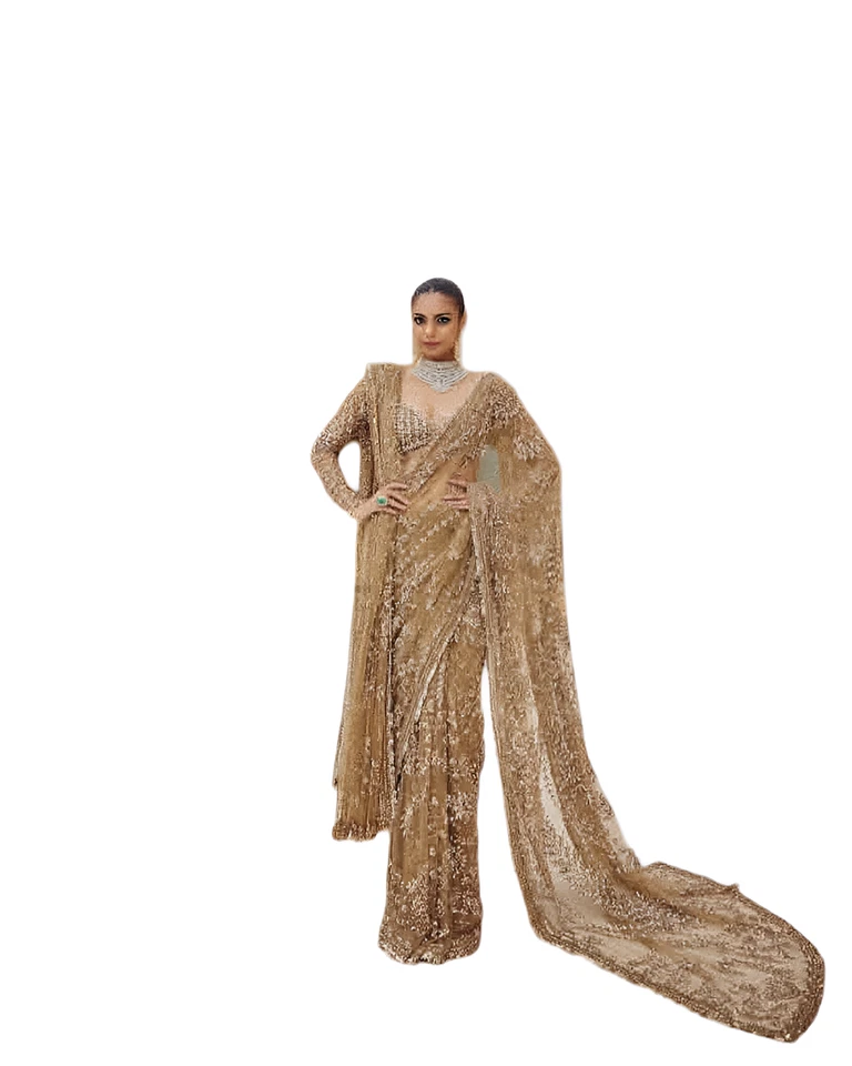 Nueva Blusa Sari India Bollywood Tradicional Mono Red Boda Fiesta Ropa Sari Foto 3 de 4