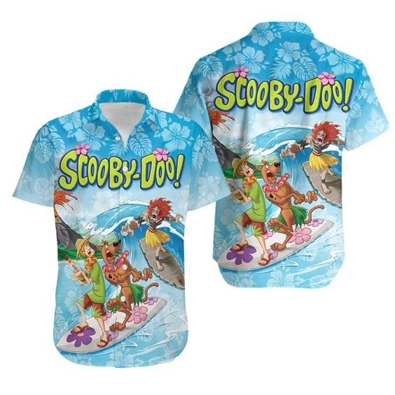 Scooby Doo Surfing Summer Vacation Hawaiian Shirt