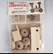 Mr. Chipster Wooden Toy Kit Train Engine 1975 Collectible Vermont Made Vtg