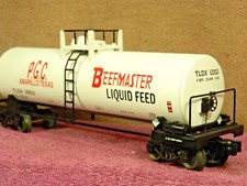 LIONEL BEEFMASTER P G C VAGÓN CISTERNA UNIBODY con CAMIONES FUNDIDOS A PRESIÓN #6-17295 ESCALA O NUEVO EN CAJA