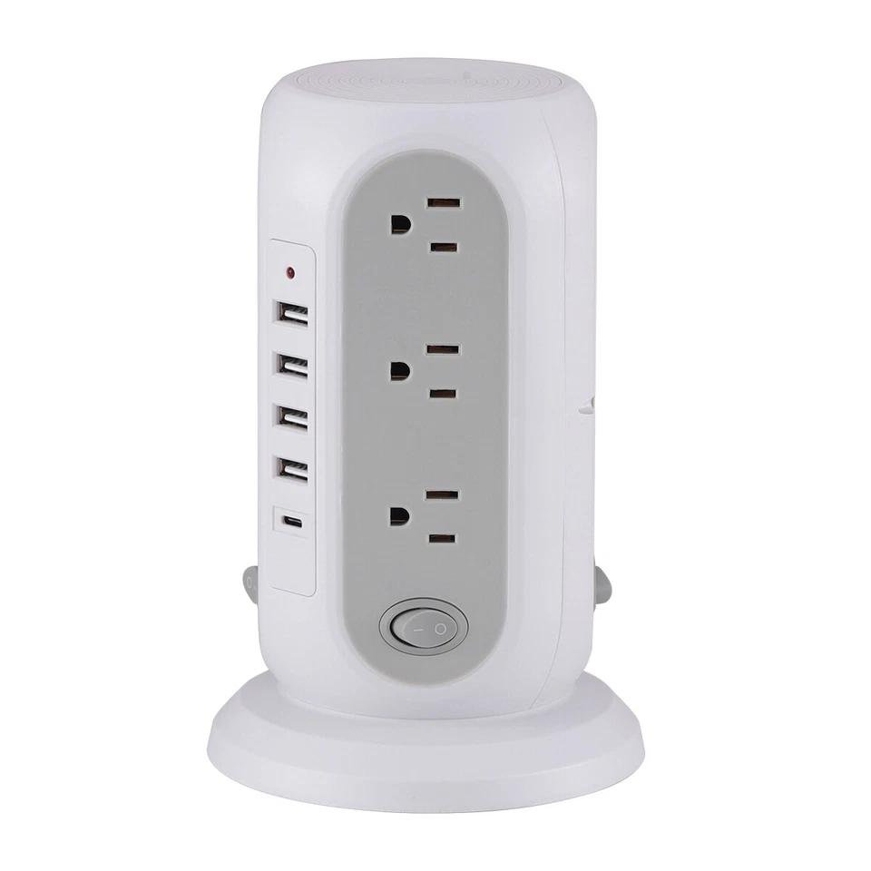 Multi Socket Wall Socket Power Strip With 12 AC Outlets & 5 USB Ports(1 Type C) - Image 4 of 4