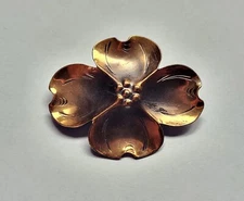 Vintage Signed Nye Dogwood Design Pin