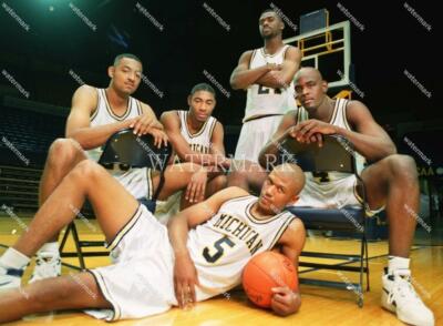 GE725 Fab 5 Five Michigan Wolverines Chris Webber - Jalen 8x10 11x14 16x20 Photo