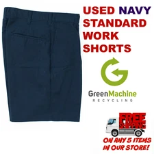 Used Uniform Work Shorts Cintas, Redkap, Unifirst, G&K, Dickies etc Navy Blue