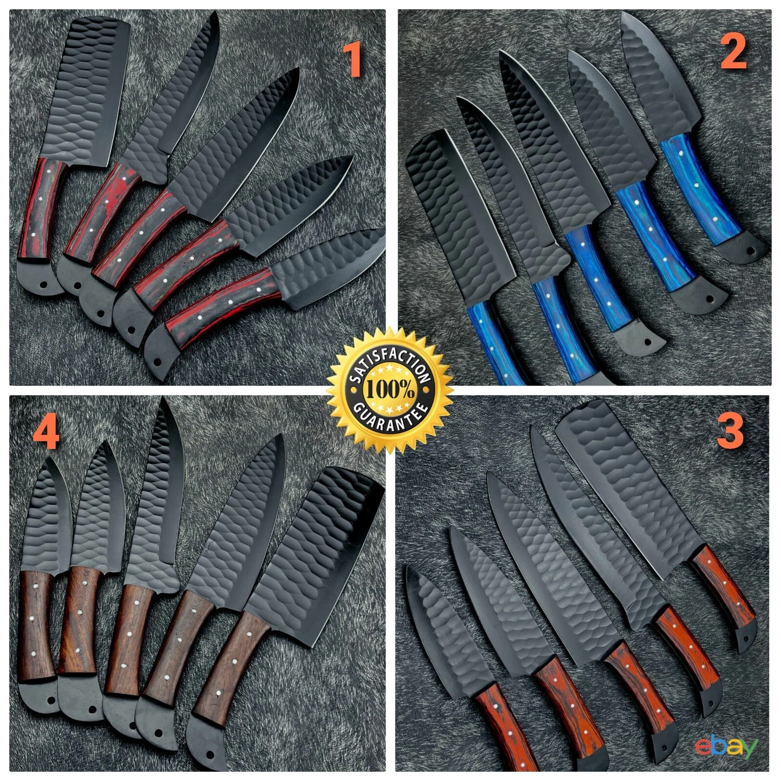 Handmade HAND FORGED DAMASCUS STEEL CHEF KNIFE Professional Kitchen Chef Set
