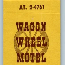 Matchcover Wagon Wheel Motel Flagstaff Arizona 20 Strike Monarch Match MBC3D