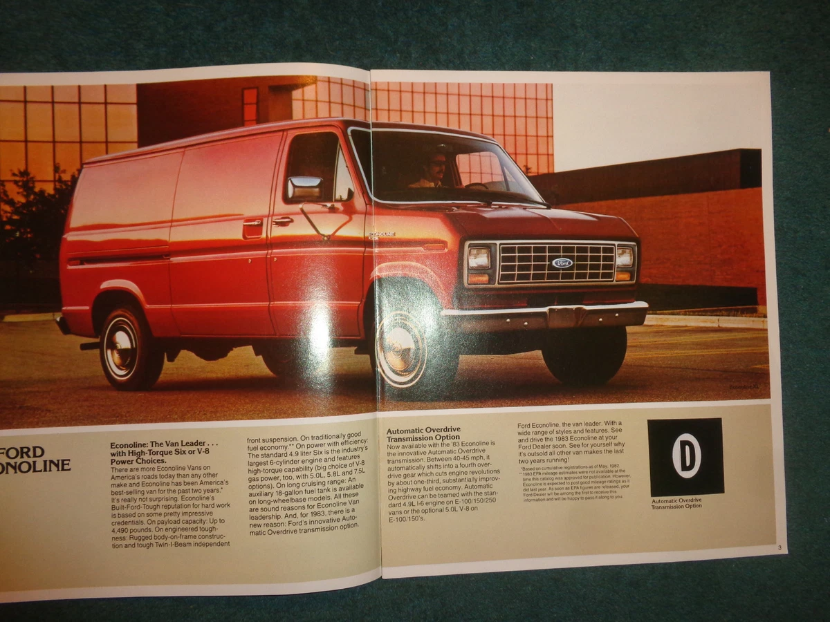 1983 FORD ECONOLINE VAN SALES BROCHURE CATALOG ORIGINAL FOMOCO