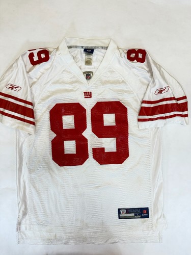 KEVIN BOSS Reebok NFL New York Giants  #89 Jersey Men's Size L White Vintage Bow - Afbeelding 3 van 9