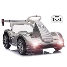 6V Kids Electric Go Kart Dual Motors Remote Control 2 MPH LED Safety Belt 3-6Y
