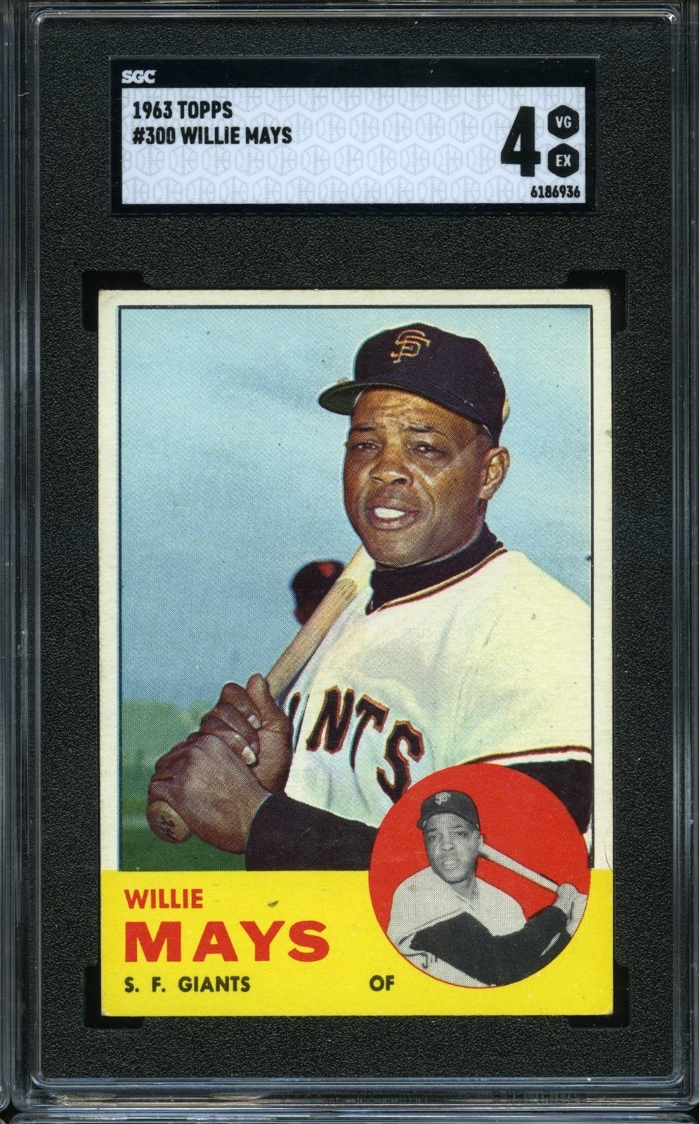 Willie Mays #300 Baseball Cards 1963 Topps trading card — raw and PSA graded price guide