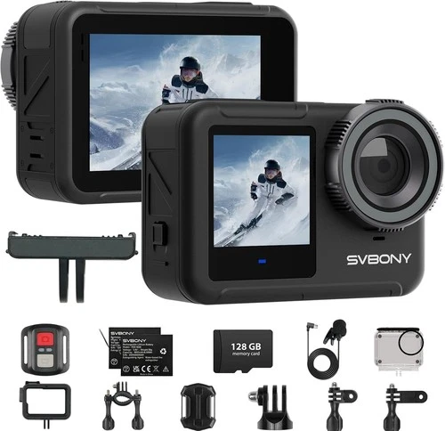 SVBONY SVGo3 Action Camera 4K HD Waterproof Dual Screen for Surfing and Diving